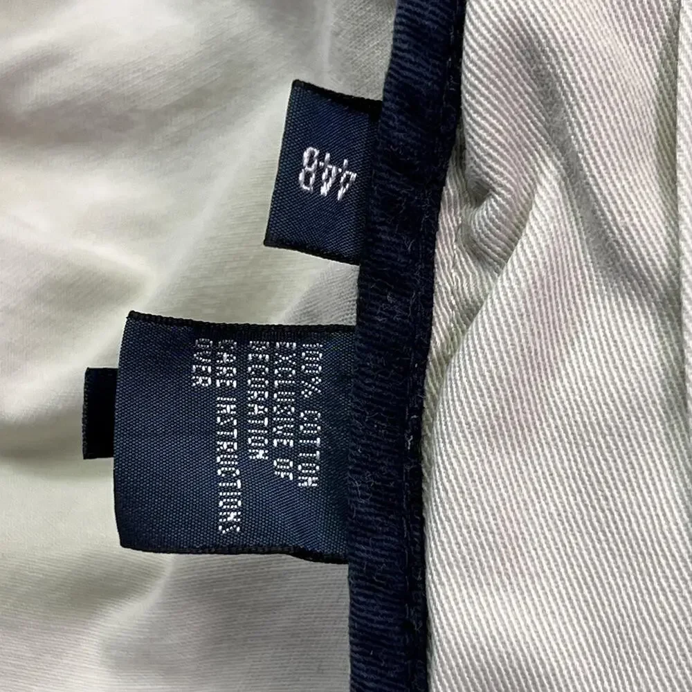 VTG Polo Ralph Lauren Cargo Shorts Mens 44B Beige Cotton Canvas 9 Inch Inseam